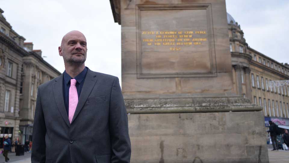 Craig Cottrell in Newcastle city centre